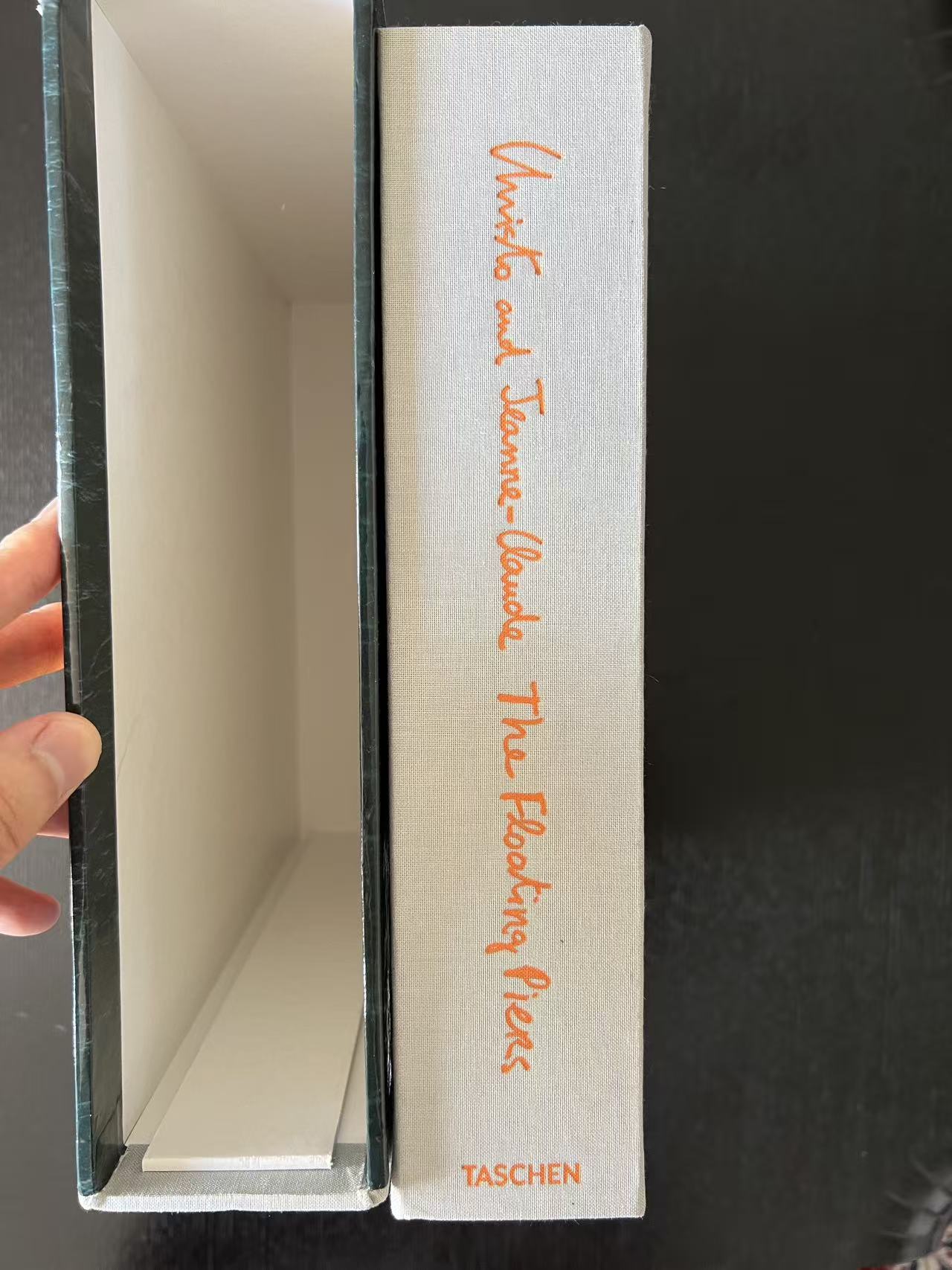 Christo and Jeanne-Claude. The floating piers. Project for lake Iseo, Italy 2014-2016 - Signed with original fabric piece