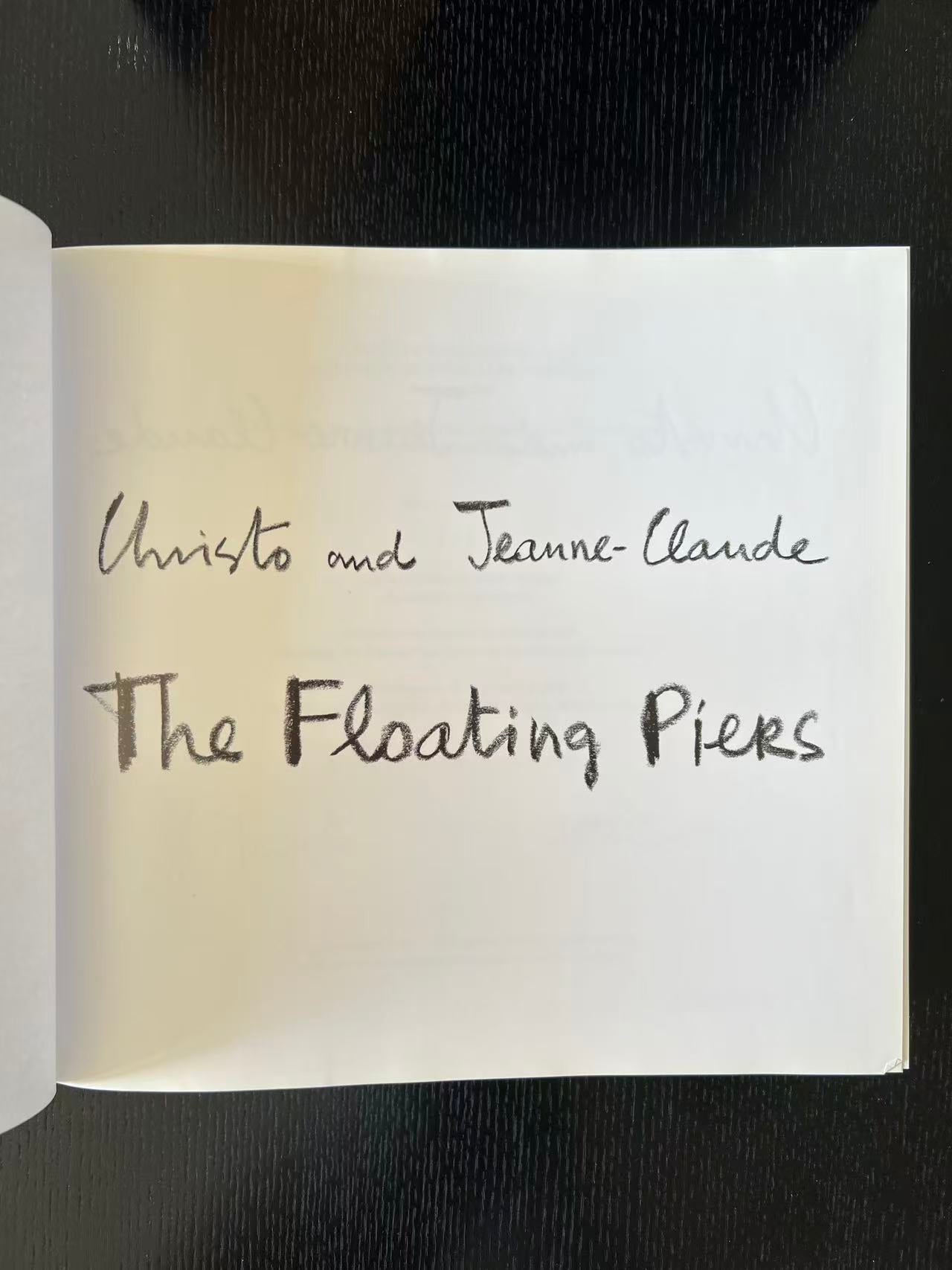 Christo and Jeanne-Claude. The floating piers. Project for lake Iseo, Italy 2014-2016 - Signed with original fabric piece