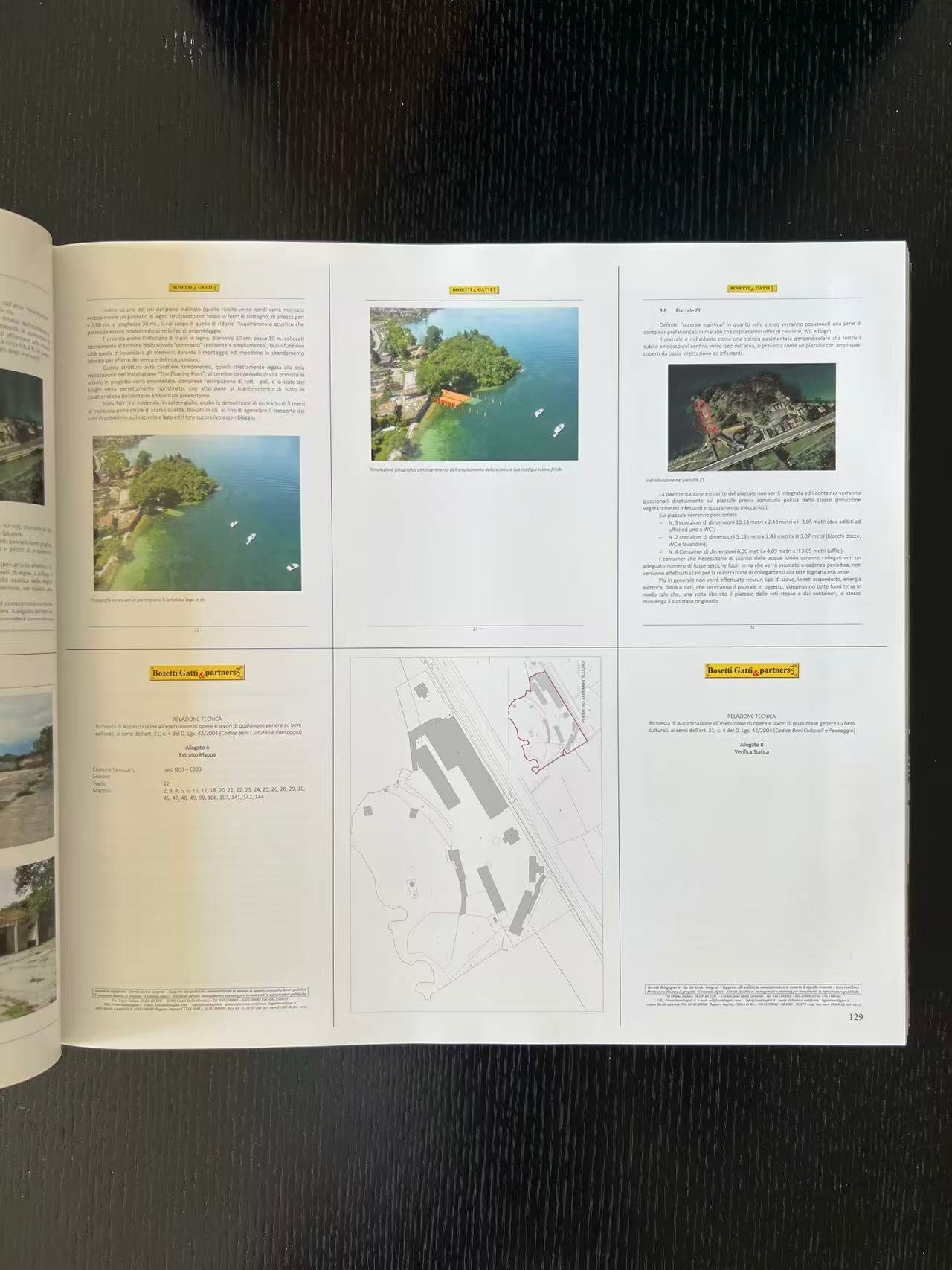 Christo and Jeanne-Claude. The floating piers. Project for lake Iseo, Italy 2014-2016 - Signed with original fabric piece