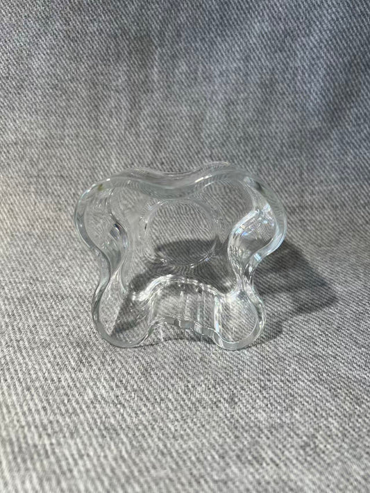 X008 - Alvar Aalto - Iittala Glass Candlestick/Bowl