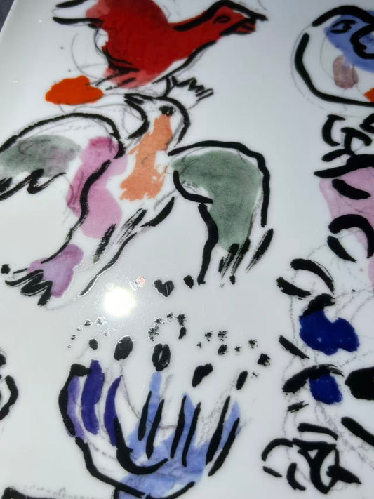 X010 - Bernardaud - Marc Chagall The Hadassah Windows Asher Rectangular Tray