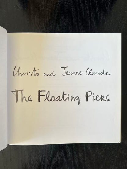 Christo and Jeanne-Claude. The floating piers. Project for lake Iseo, Italy 2014-2016 - Signed with original fabric piece