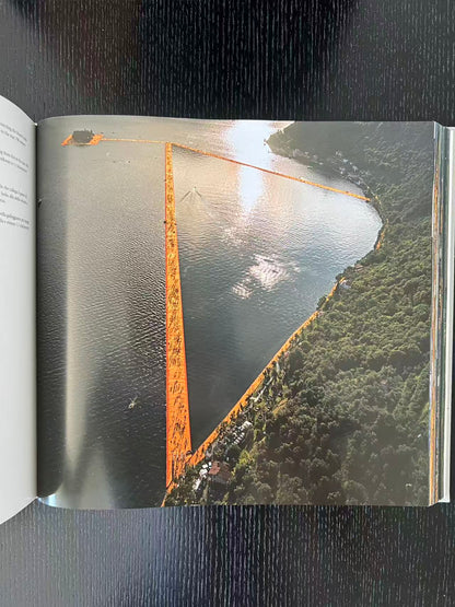 Christo and Jeanne-Claude. The floating piers. Project for lake Iseo, Italy 2014-2016 - Signed with original fabric piece