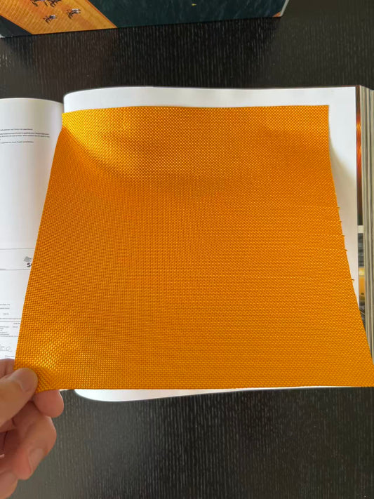 Christo and Jeanne-Claude. The floating piers. Project for lake Iseo, Italy 2014-2016 - Signed with original fabric piece