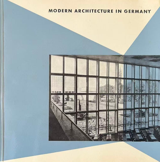 Book cover of 'Modern Architecture in Germany' with a black and white photo of a building interior.