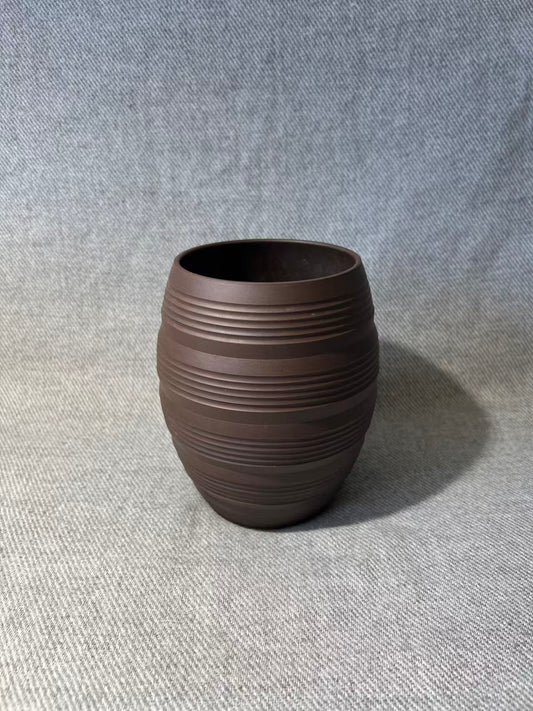 X002 - Keith Murray Wedgwood Bronze Basalt Vase Shape 3868