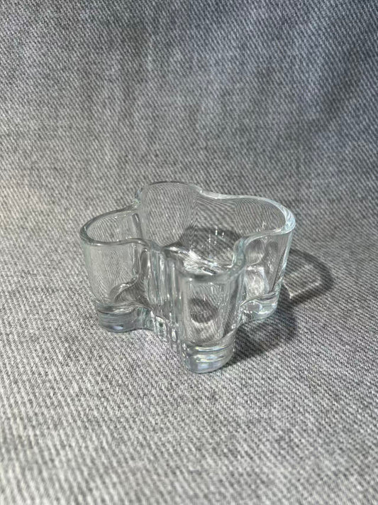 X008 - Alvar Aalto - Iittala Glass Candlestick/Bowl