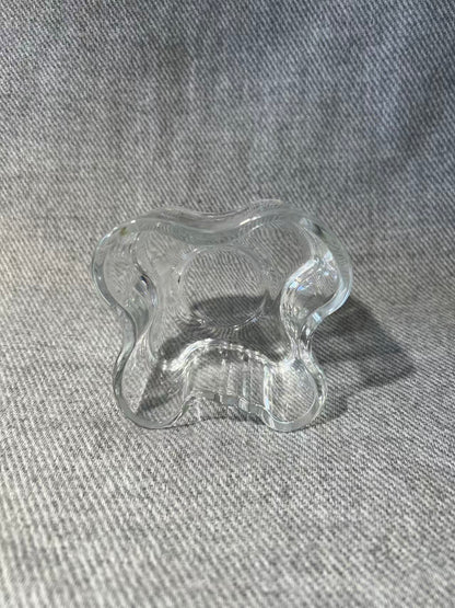 X008 - Alvar Aalto - Iittala Glass Candlestick/Bowl