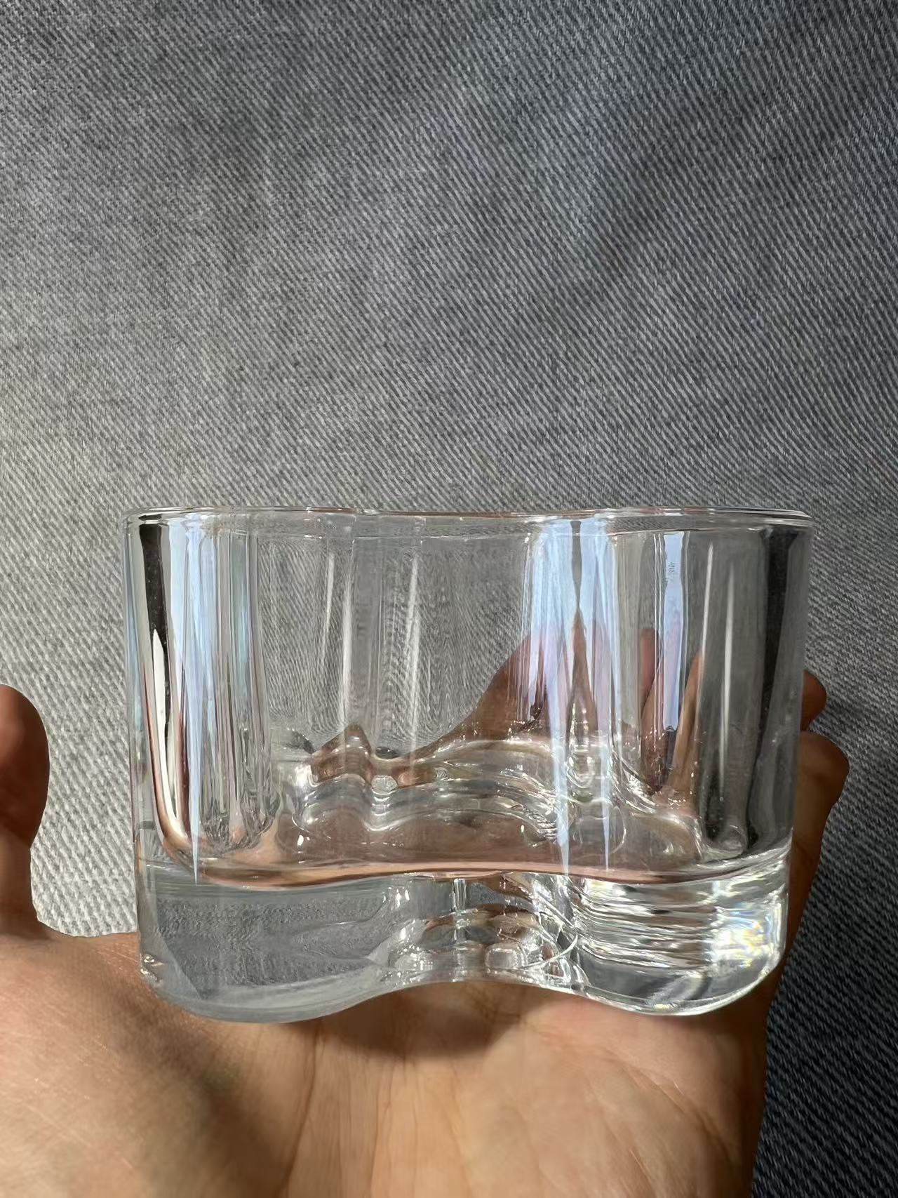 X008 - Alvar Aalto - Iittala Glass Candlestick/Bowl