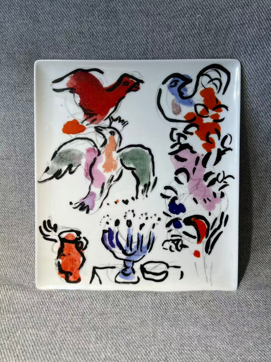 X010 - Bernardaud - Marc Chagall The Hadassah Windows Asher Rectangular Tray
